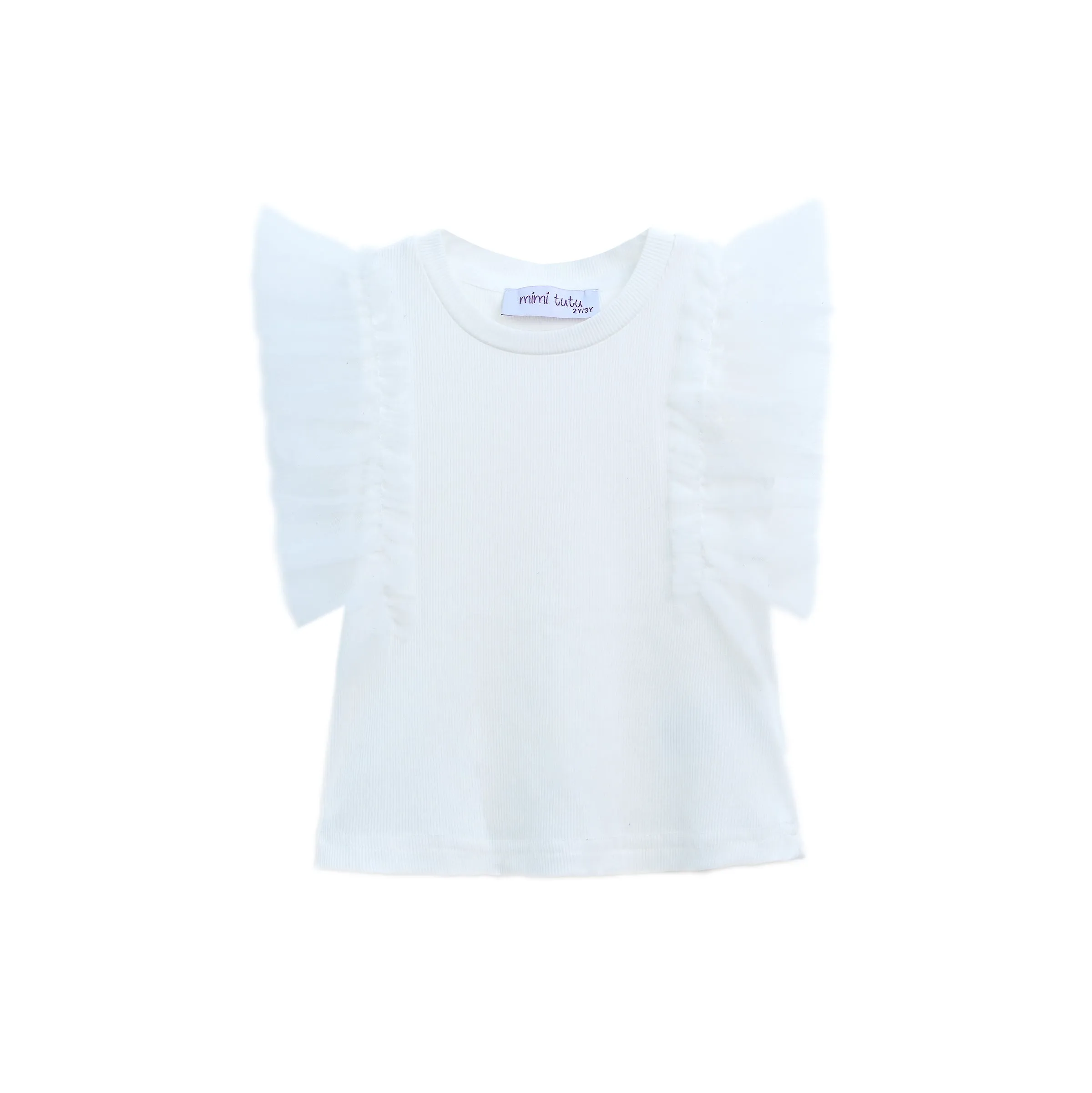 White Tulle Frill T-Shirt