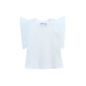 White Tulle Frill T-Shirt